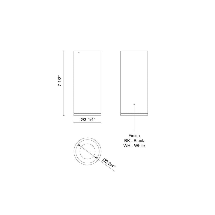 Kuzco Canada - LD3-FM08W14-3036-WH-UNV-010 - LED Flush Mount - Lorna - White