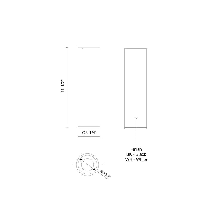 Kuzco Canada - LD3-FM12W18-3036-WH-UNV-010 - LED Flush Mount - Lorna - White