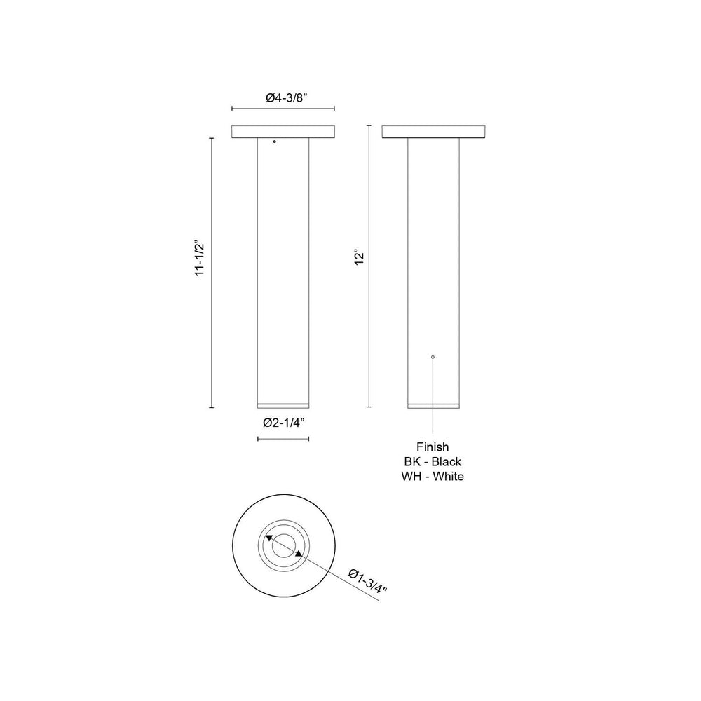 Kuzco Canada - LD2-SM12W12-3036-WH-UNV-010 - LED Ceiling Mount - Lorna - White