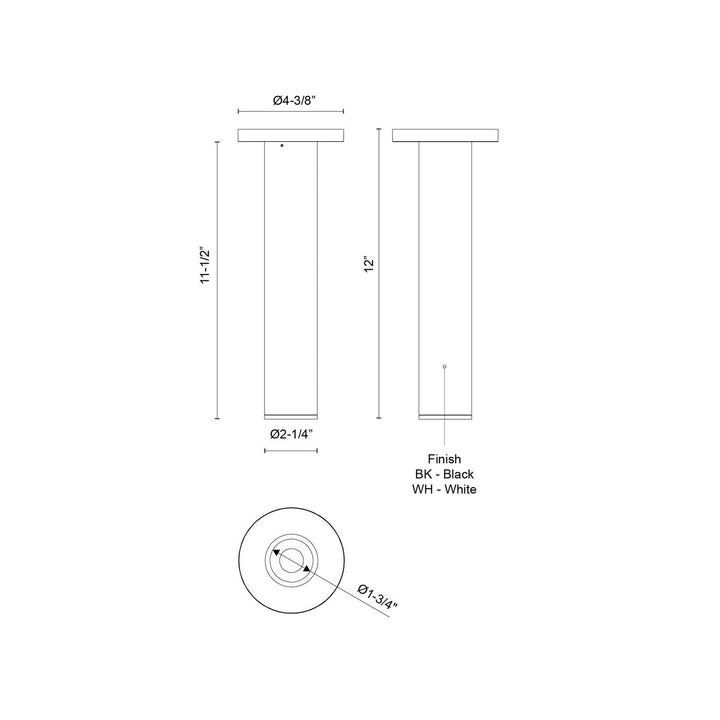 Kuzco Canada - LD2-SM12W12-3036-WH-UNV-010 - LED Ceiling Mount - Lorna - White