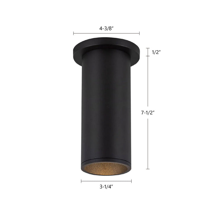 Kuzco Canada - LD3-SM08W14-3036-BK-UNV-010 - LED Ceiling Mount - Lorna - Black