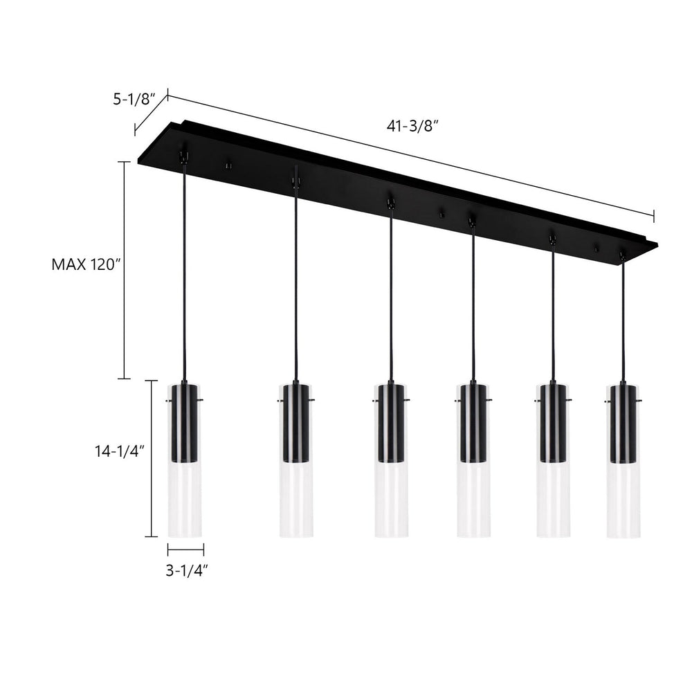 Kuzco Canada - MP21703BK-06 - LED Pendant - Lena - Black