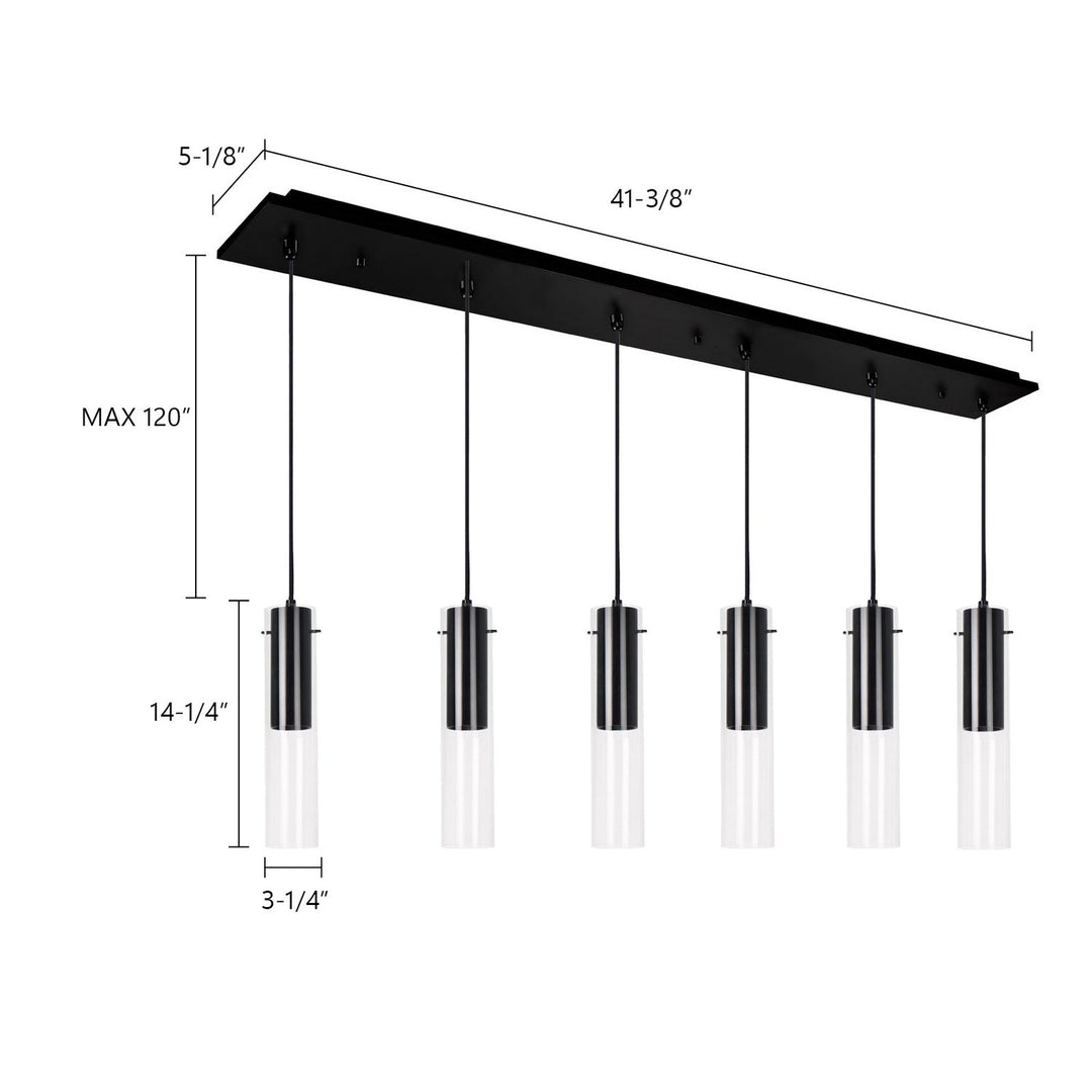 Kuzco Canada - MP21703BK-06 - LED Pendant - Lena - Black