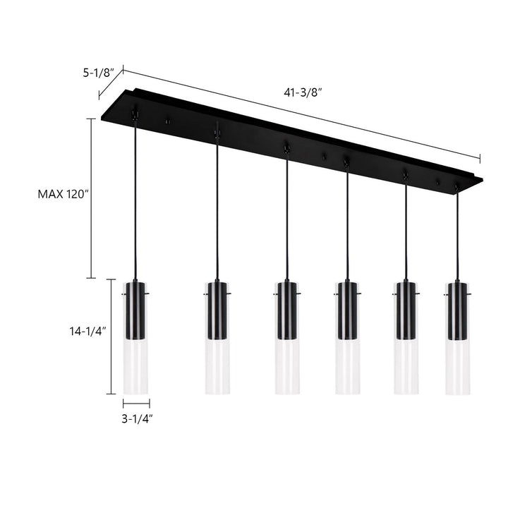 Kuzco Canada - MP21703BK-06 - LED Pendant - Lena - Black
