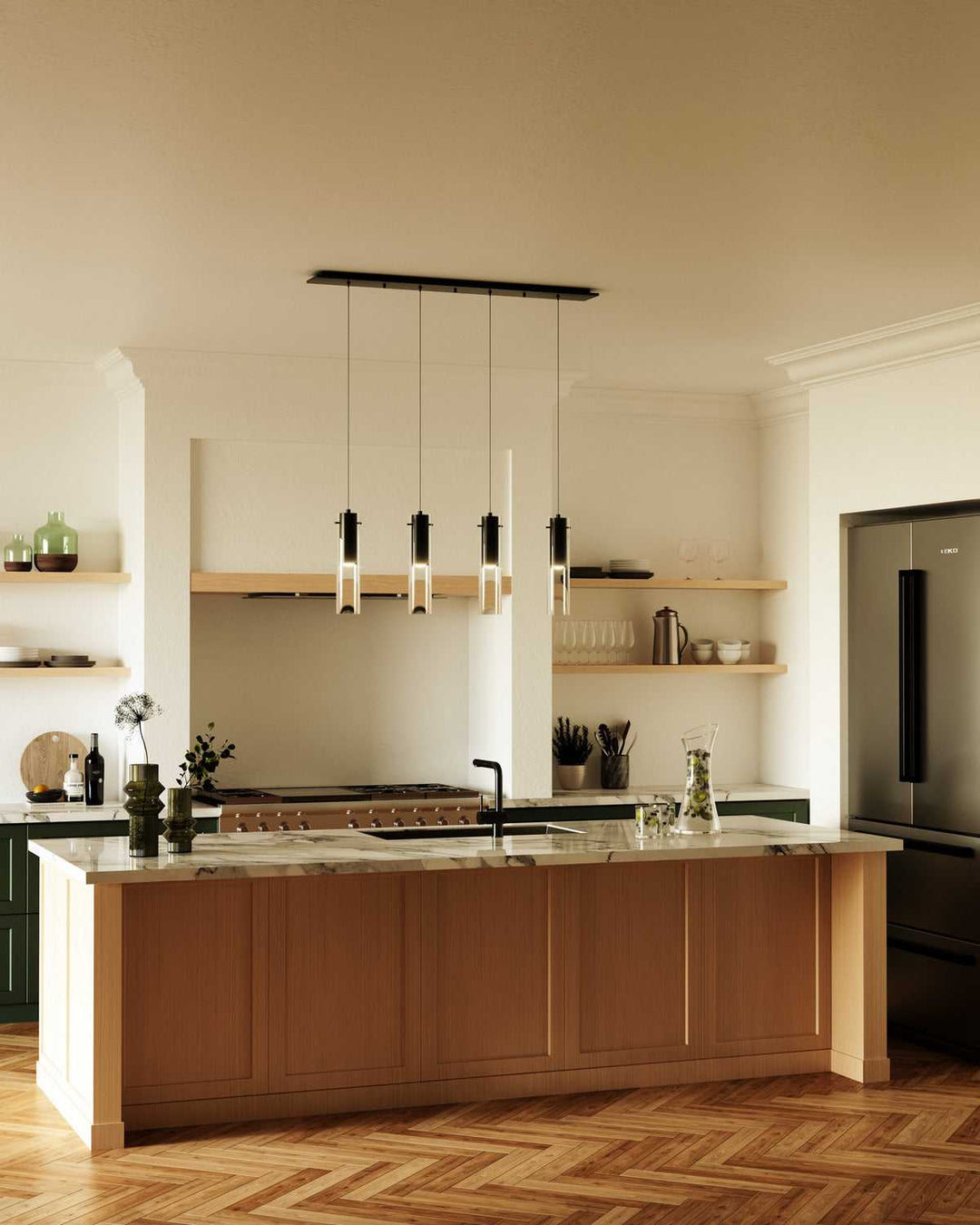 Kuzco Canada - MP21703BK-04 - LED Pendant - Lena - Black