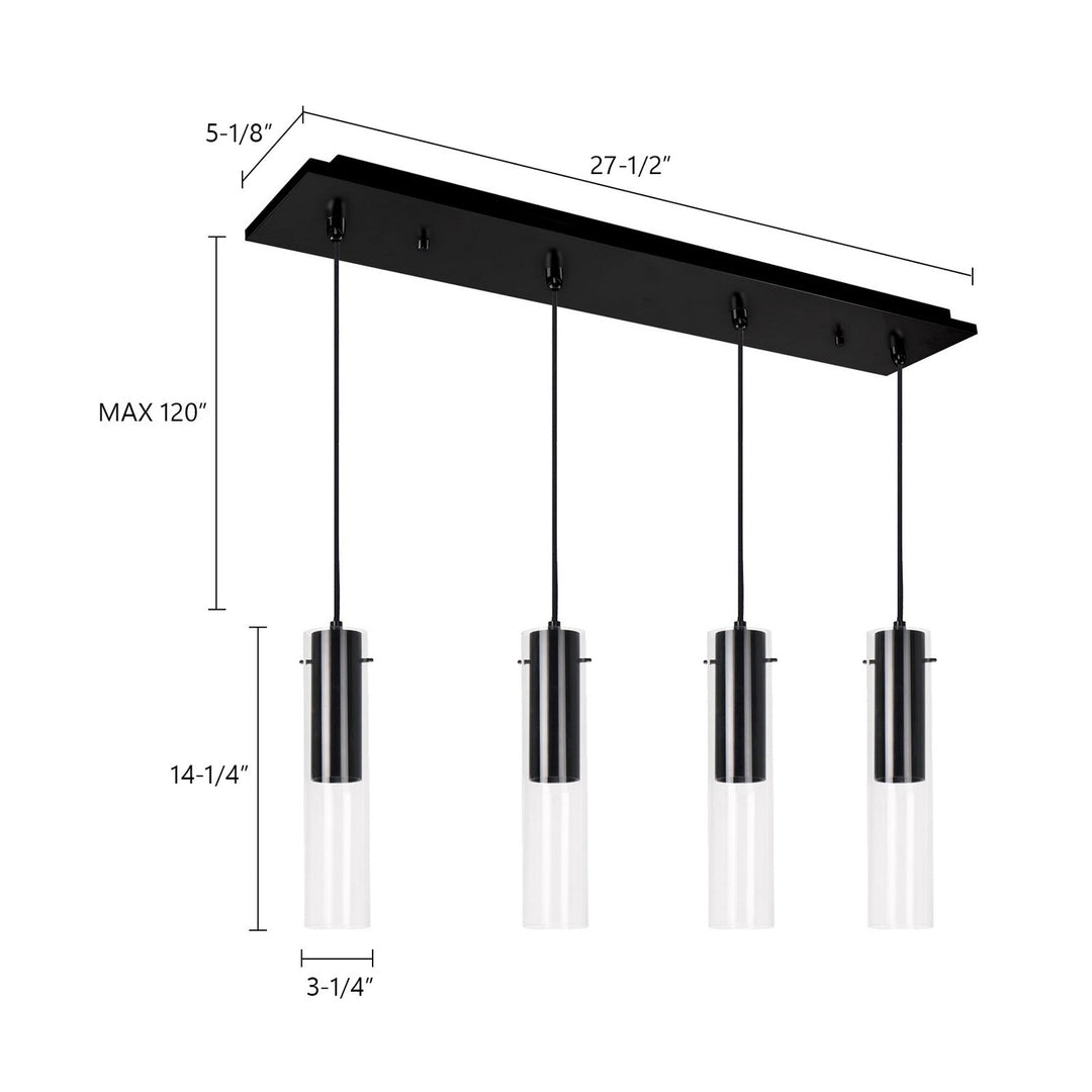 Kuzco Canada - MP21703BK-04 - LED Pendant - Lena - Black