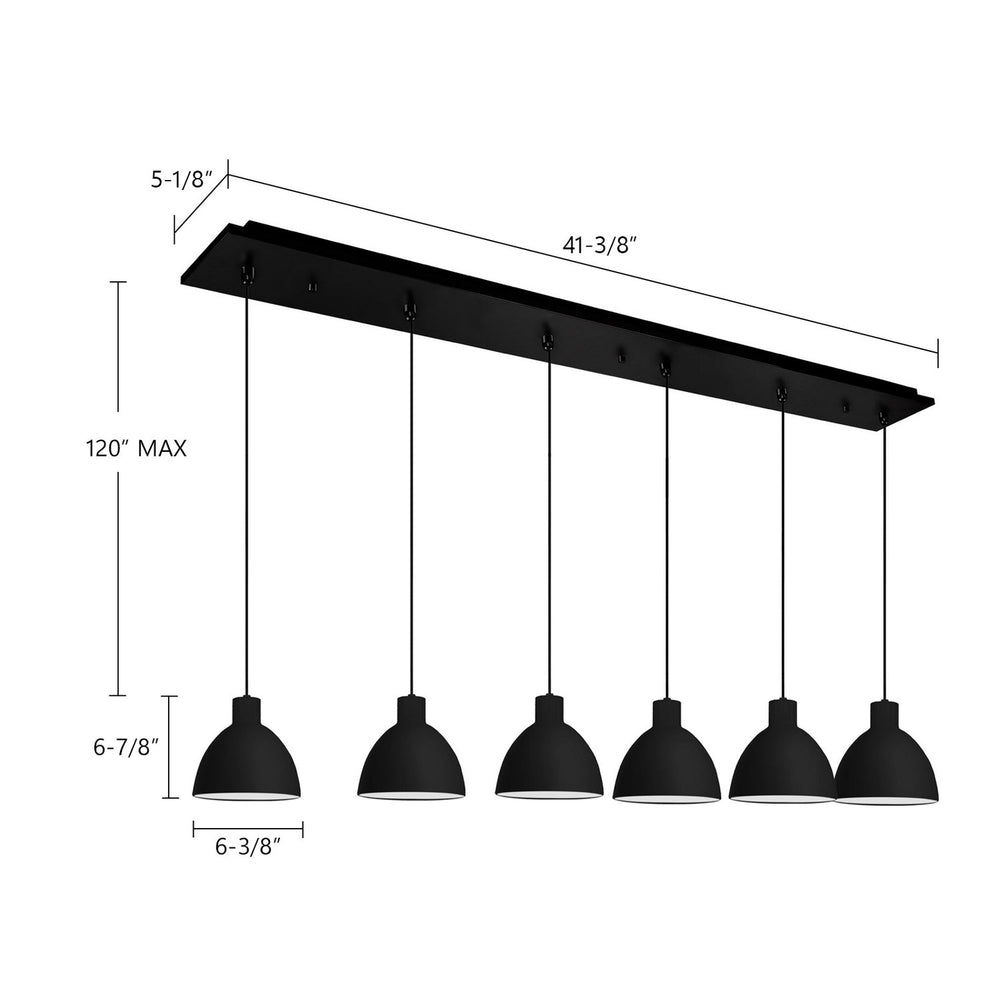 Kuzco Canada - MP1706BK-06 - LED Pendant - Chroma - Black