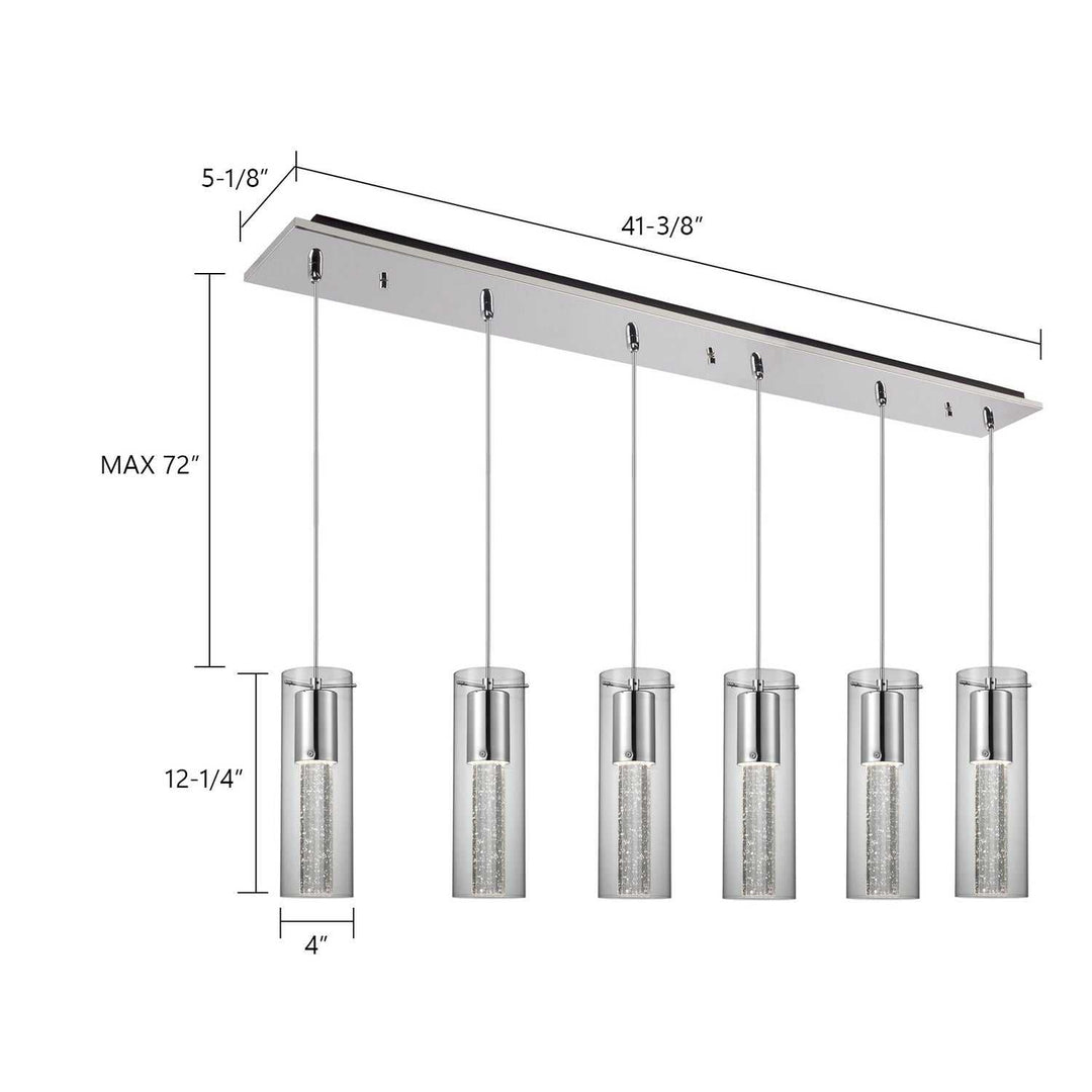 Kuzco Canada - MP4401CH-06 - LED Pendant - Champagne - Chrome