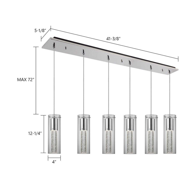 Kuzco Canada - MP4401CH-06 - LED Pendant - Champagne - Chrome