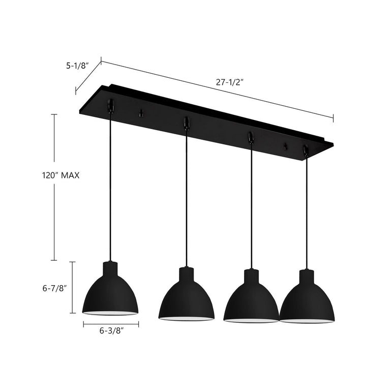 Kuzco Canada - MP1706BK-04 - LED Pendant - Chroma - Black