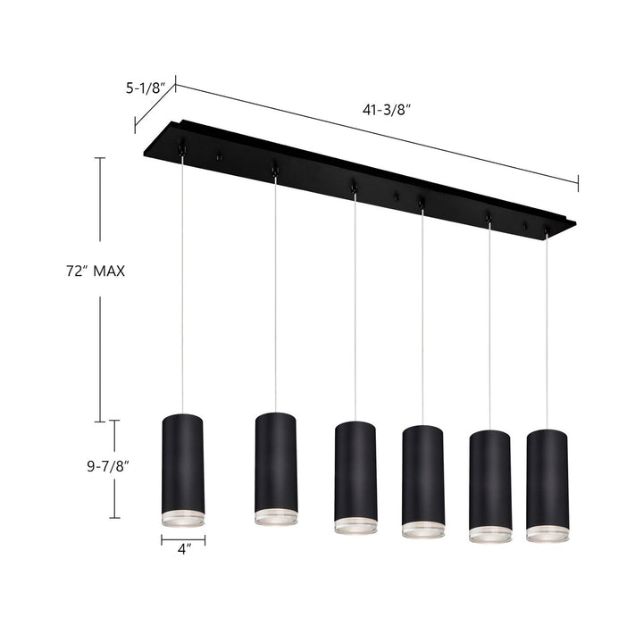 Kuzco Canada - MP401432BK-06 - LED Pendant - Cameo - Black