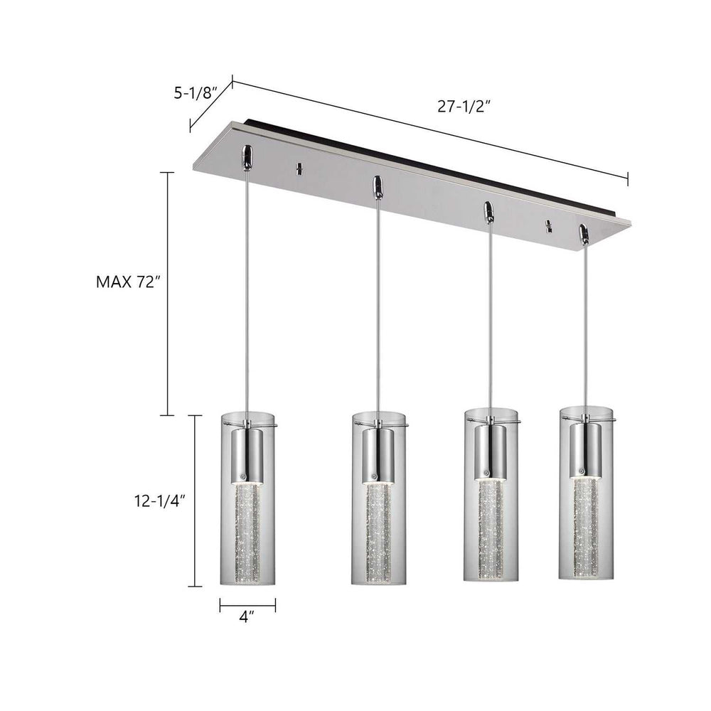 Kuzco Canada - MP4401CH-04 - LED Pendant - Champagne - Chrome