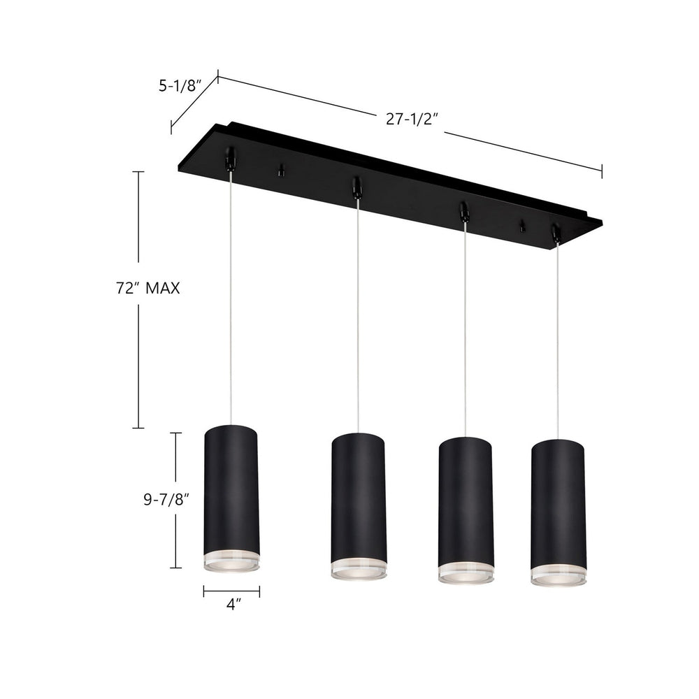 Kuzco Canada - MP401432BK-04 - LED Pendant - Cameo - Black