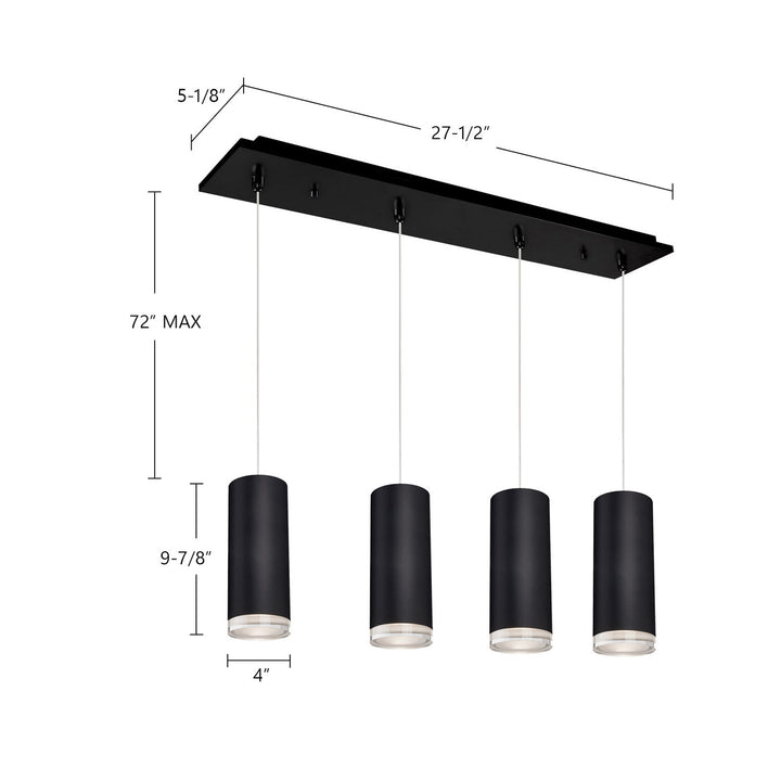 Kuzco Canada - MP401432BK-04 - LED Pendant - Cameo - Black