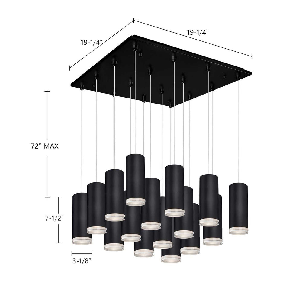 Kuzco Canada - MP401431BK-16 - LED Pendant - Cameo - Black