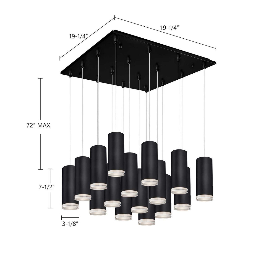 Kuzco Canada - MP401431BK-16 - LED Pendant - Cameo - Black