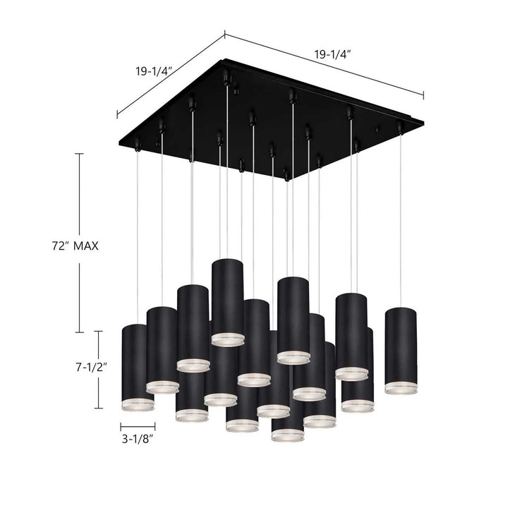 Kuzco Canada - MP401431BK-16 - LED Pendant - Cameo - Black
