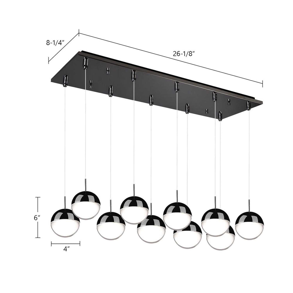 Kuzco Canada - MP402801BC-10 - LED Pendant - Pluto - Black Chrome