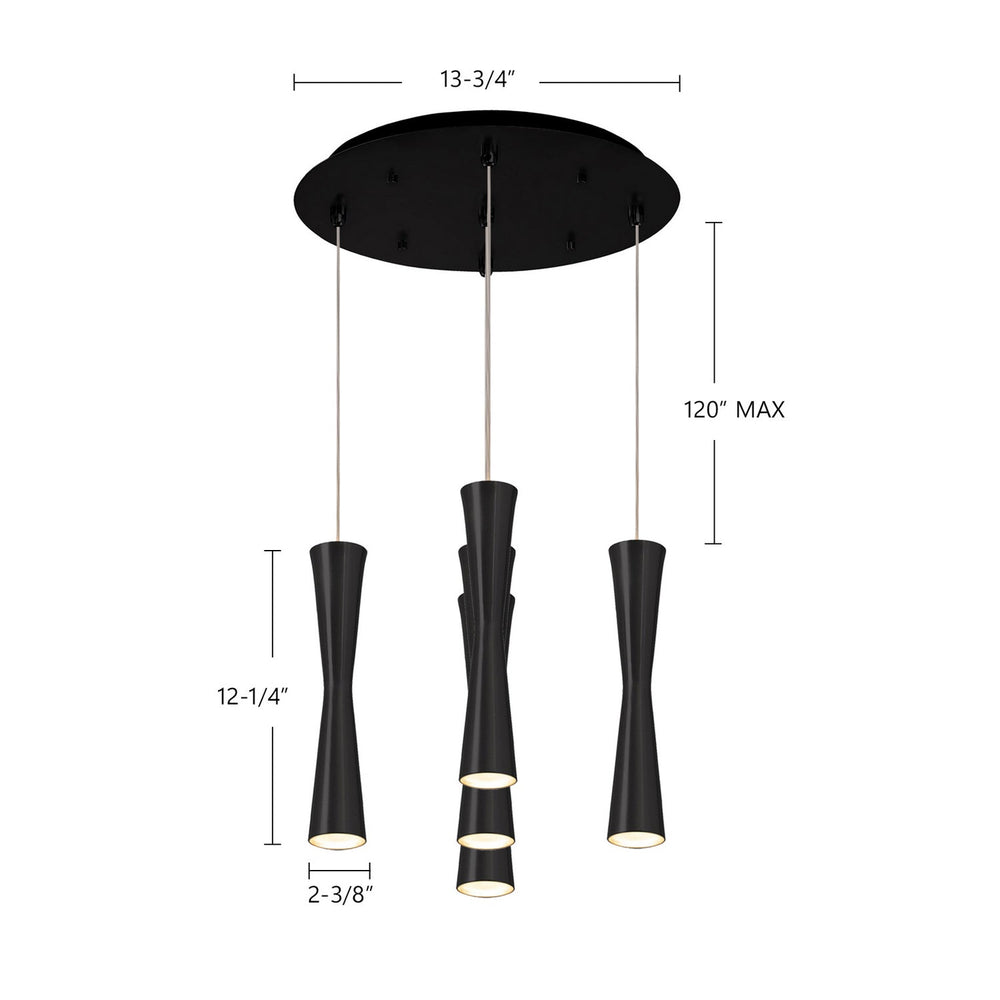 Kuzco Canada - MP42502BK-05 - LED Pendant - Robson - Black