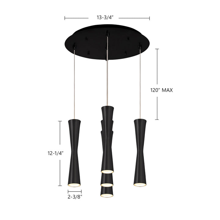 Kuzco Canada - MP42502BK-05 - LED Pendant - Robson - Black