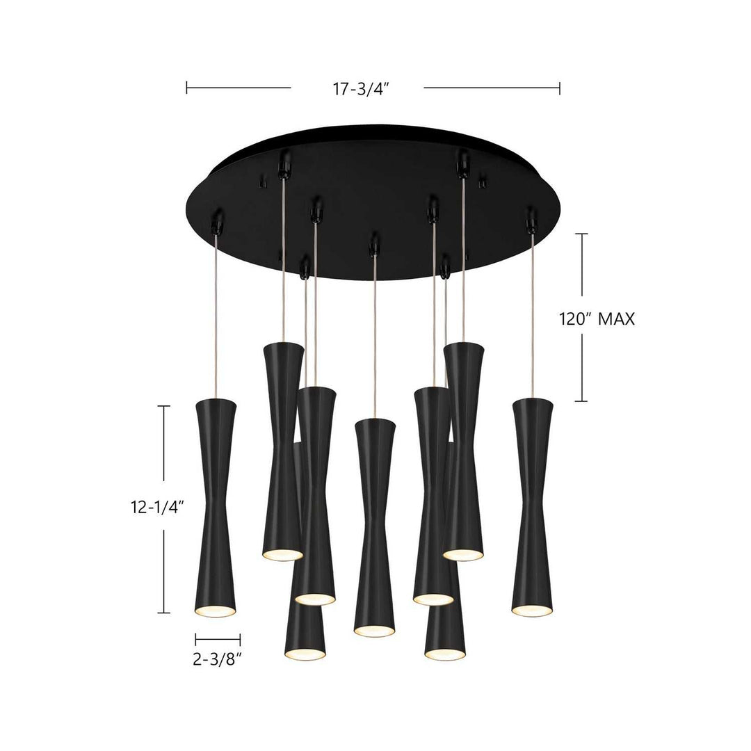 Kuzco Canada - MP42502BK-09 - LED Pendant - Robson - Black