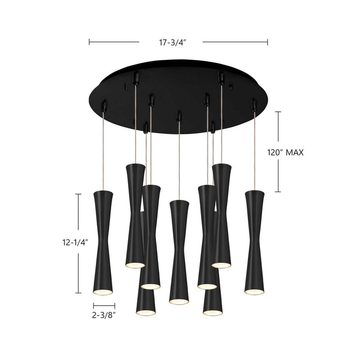 Kuzco Canada - MP42502BK-09 - LED Pendant - Robson - Black