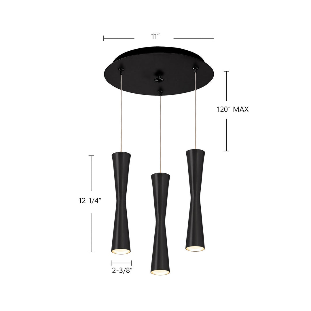 Kuzco Canada - MP42502BK-03 - LED Pendant - Robson - Black