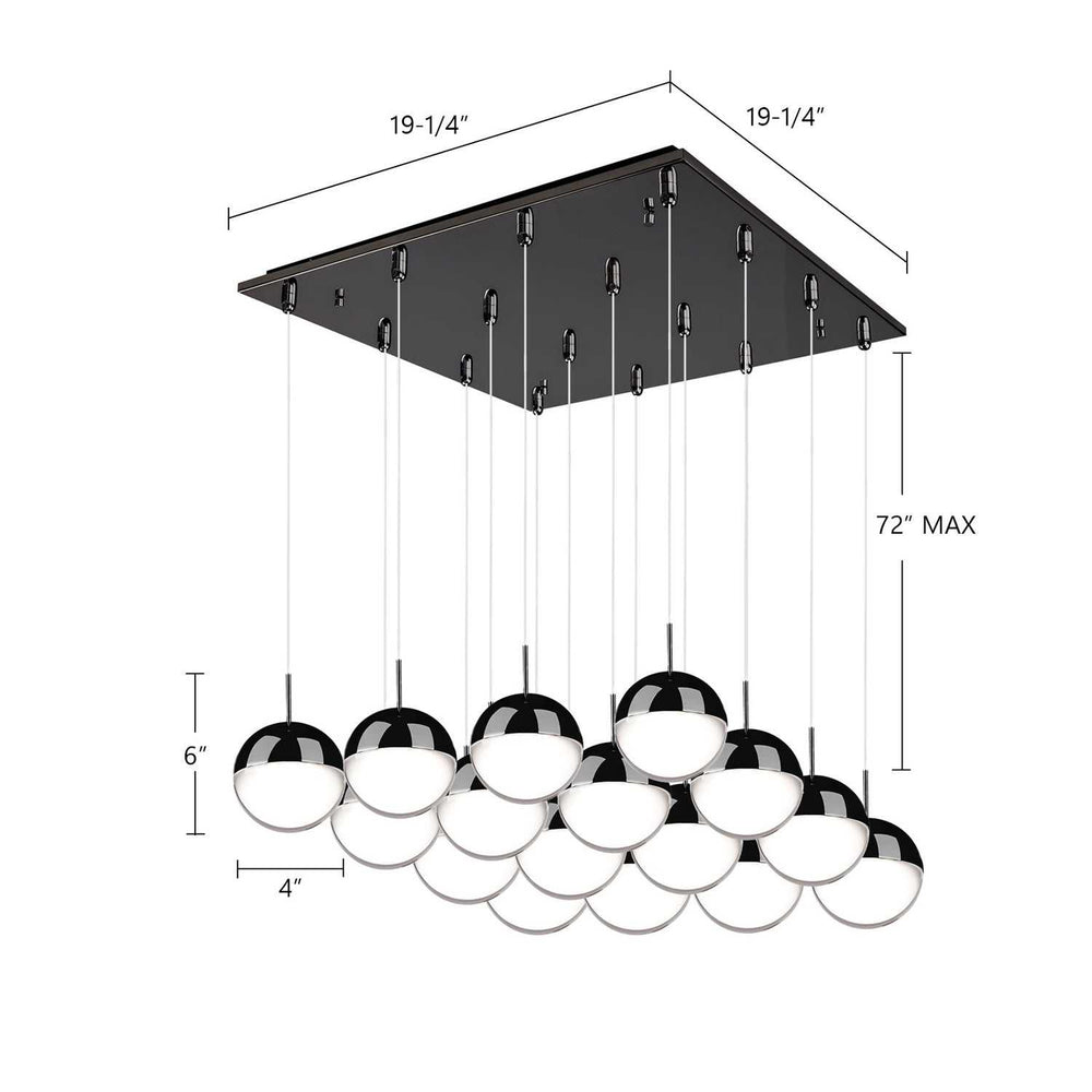 Kuzco Canada - MP402801BC-16 - LED Pendant - Pluto - Black Chrome