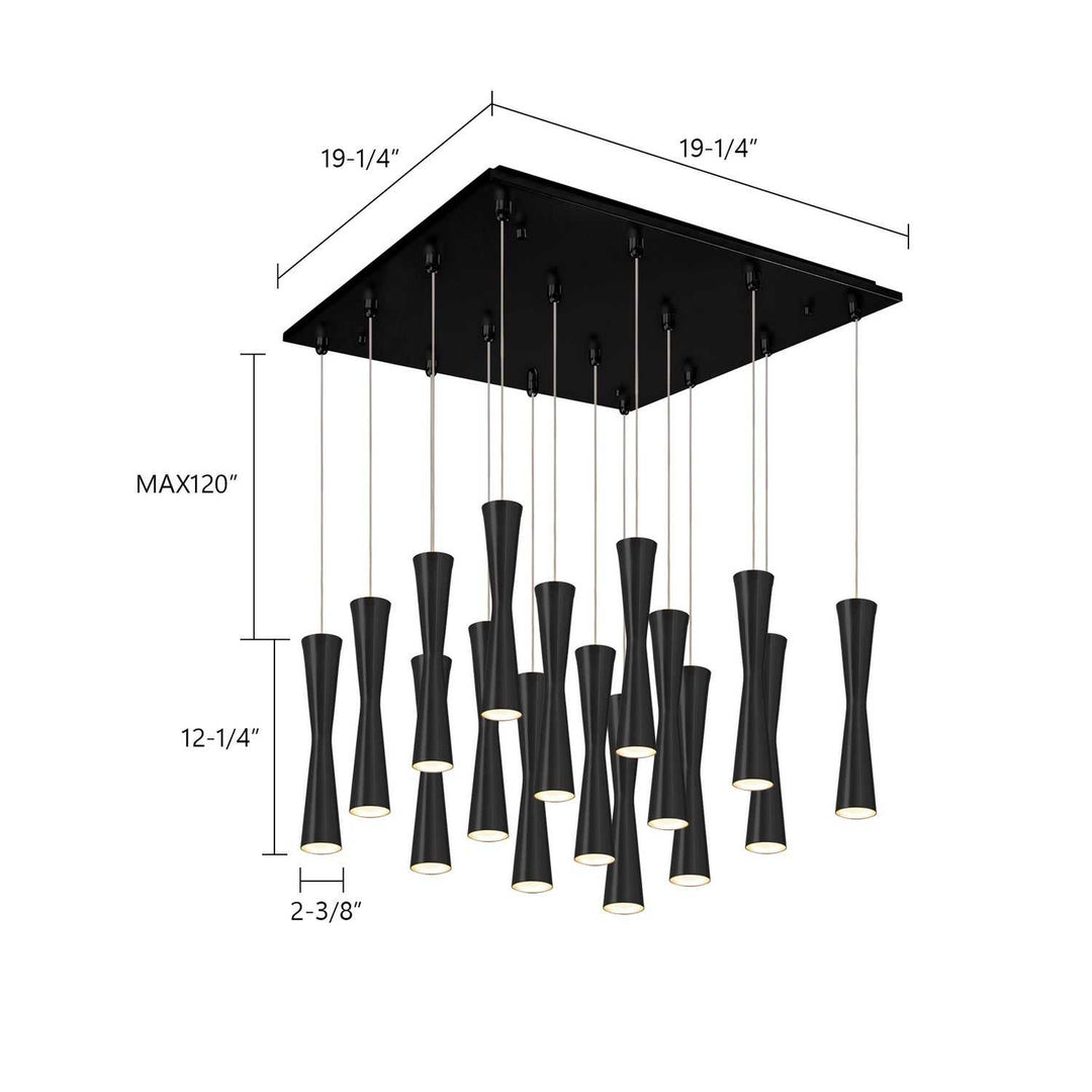 Kuzco Canada - MP42502BK-16 - LED Pendant - Robson - Black