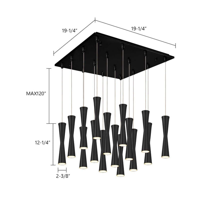 Kuzco Canada - MP42502BK-16 - LED Pendant - Robson - Black