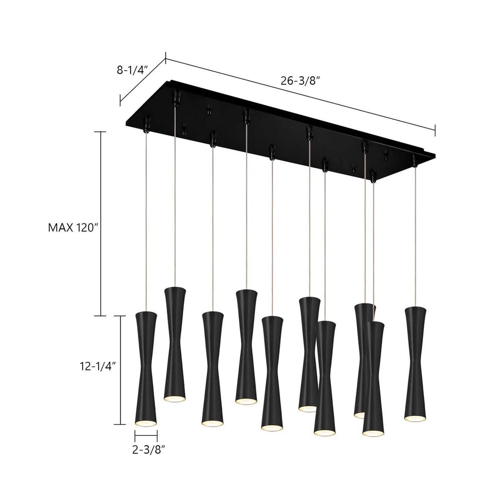 Kuzco Canada - MP42502BK-10 - LED Pendant - Robson - Black