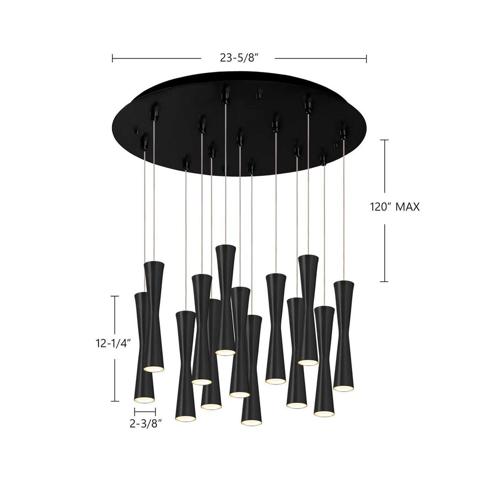 Kuzco Canada - MP42502BK-13 - LED Pendant - Robson - Black