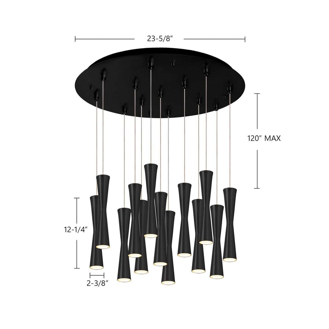 Kuzco Canada - MP42502BK-13 - LED Pendant - Robson - Black