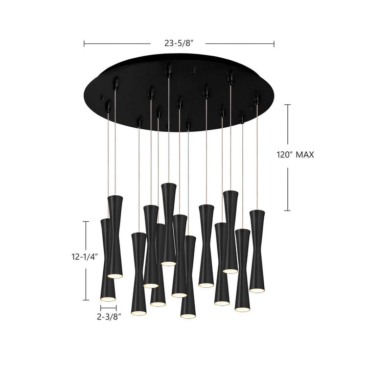 Kuzco Canada - MP42502BK-13 - LED Pendant - Robson - Black