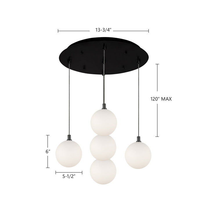 Kuzco Canada - MP3106BK-05 - LED Pendant - Bolla - Black