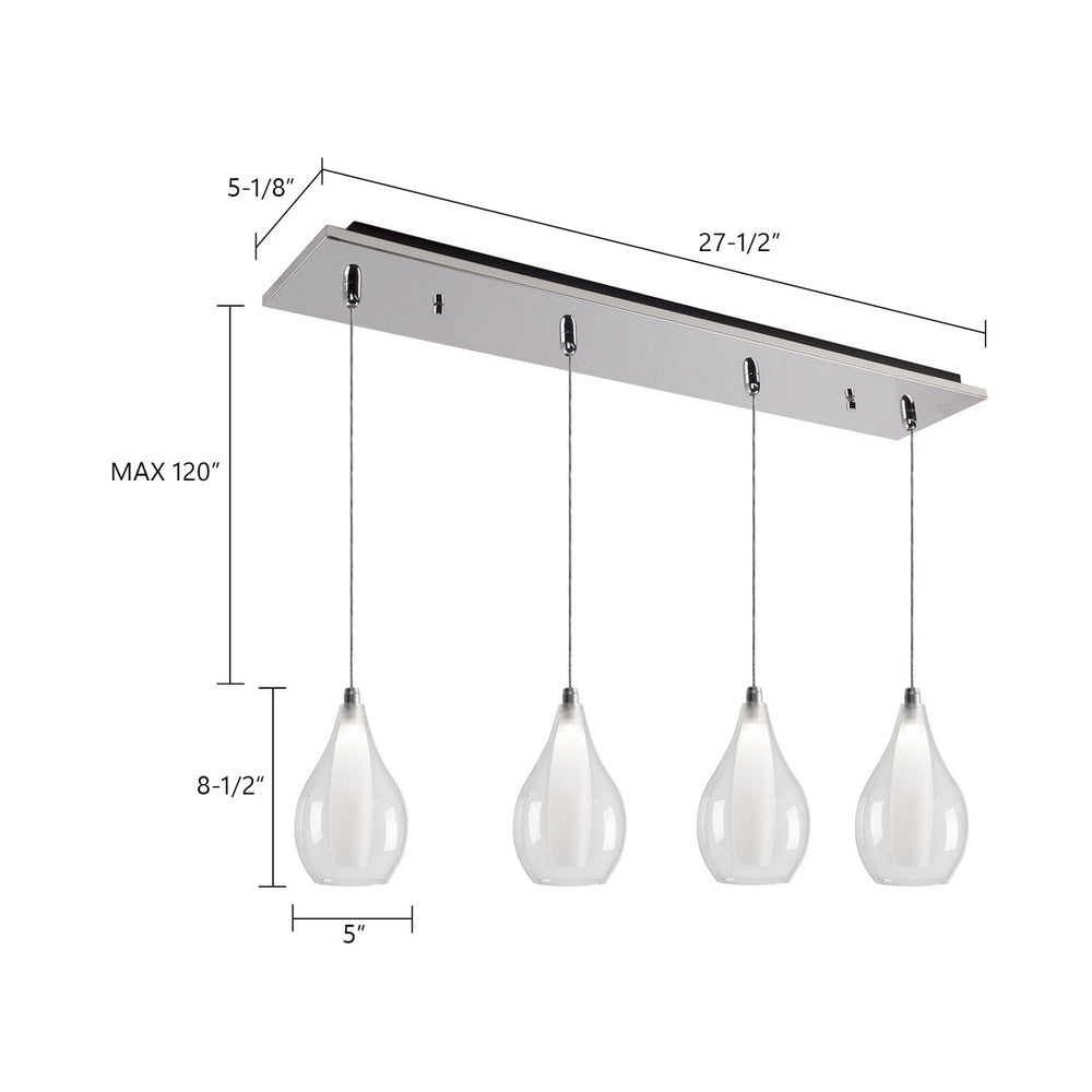 Kuzco Canada - MP3005CH-04 - LED Pendant - Victoria - Chrome