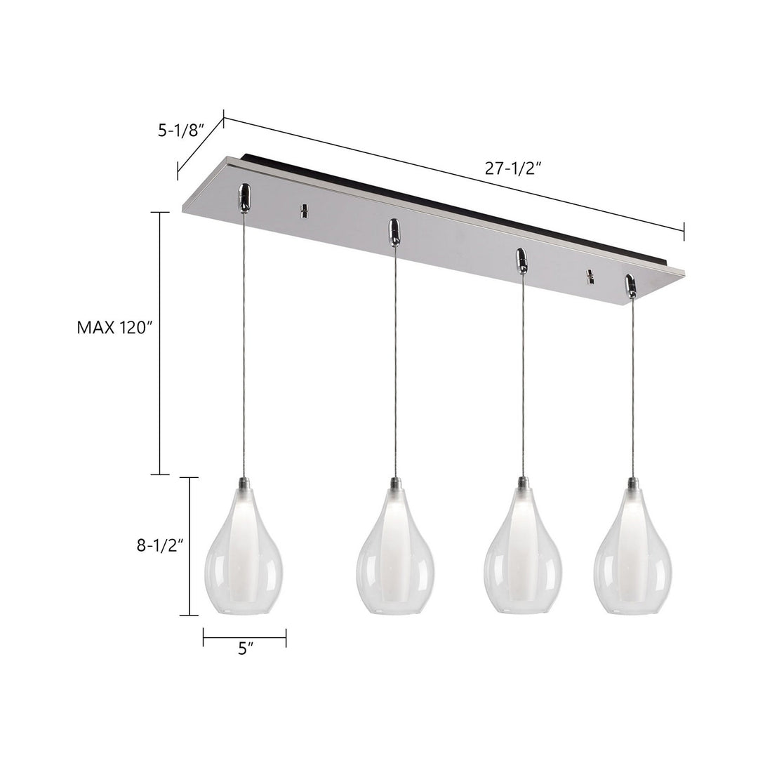 Kuzco Canada - MP3005CH-04 - LED Pendant - Victoria - Chrome
