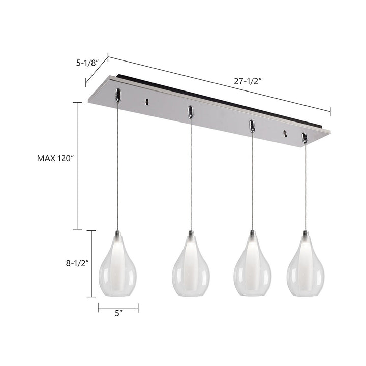 Kuzco Canada - MP3005CH-04 - LED Pendant - Victoria - Chrome