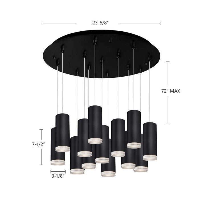 Kuzco Canada - MP401431BK-13 - LED Pendant - Cameo - Black
