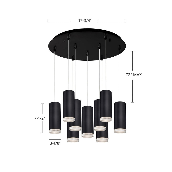 Kuzco Canada - MP401431BK-09 - LED Pendant - Cameo - Black