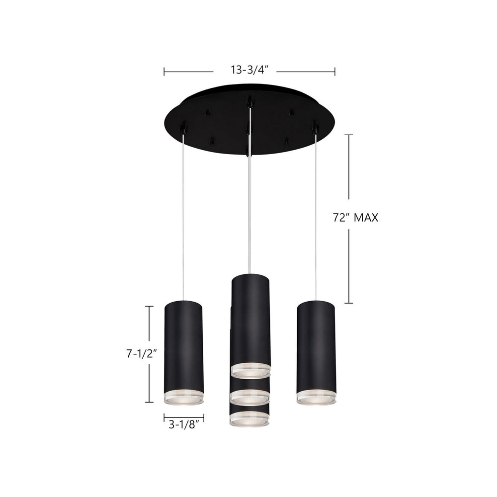Kuzco Canada - MP401431BK-05 - LED Pendant - Cameo - Black
