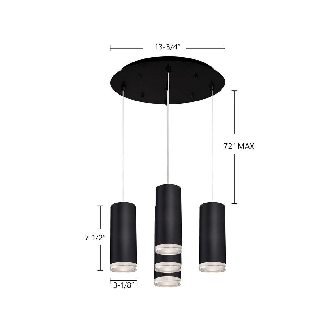 Kuzco Canada - MP401431BK-05 - LED Pendant - Cameo - Black