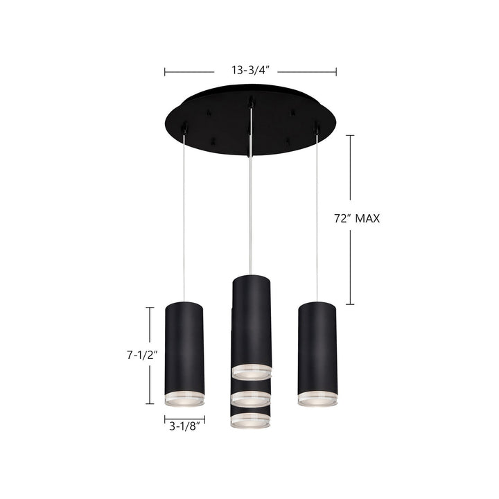 Kuzco Canada - MP401431BK-05 - LED Pendant - Cameo - Black