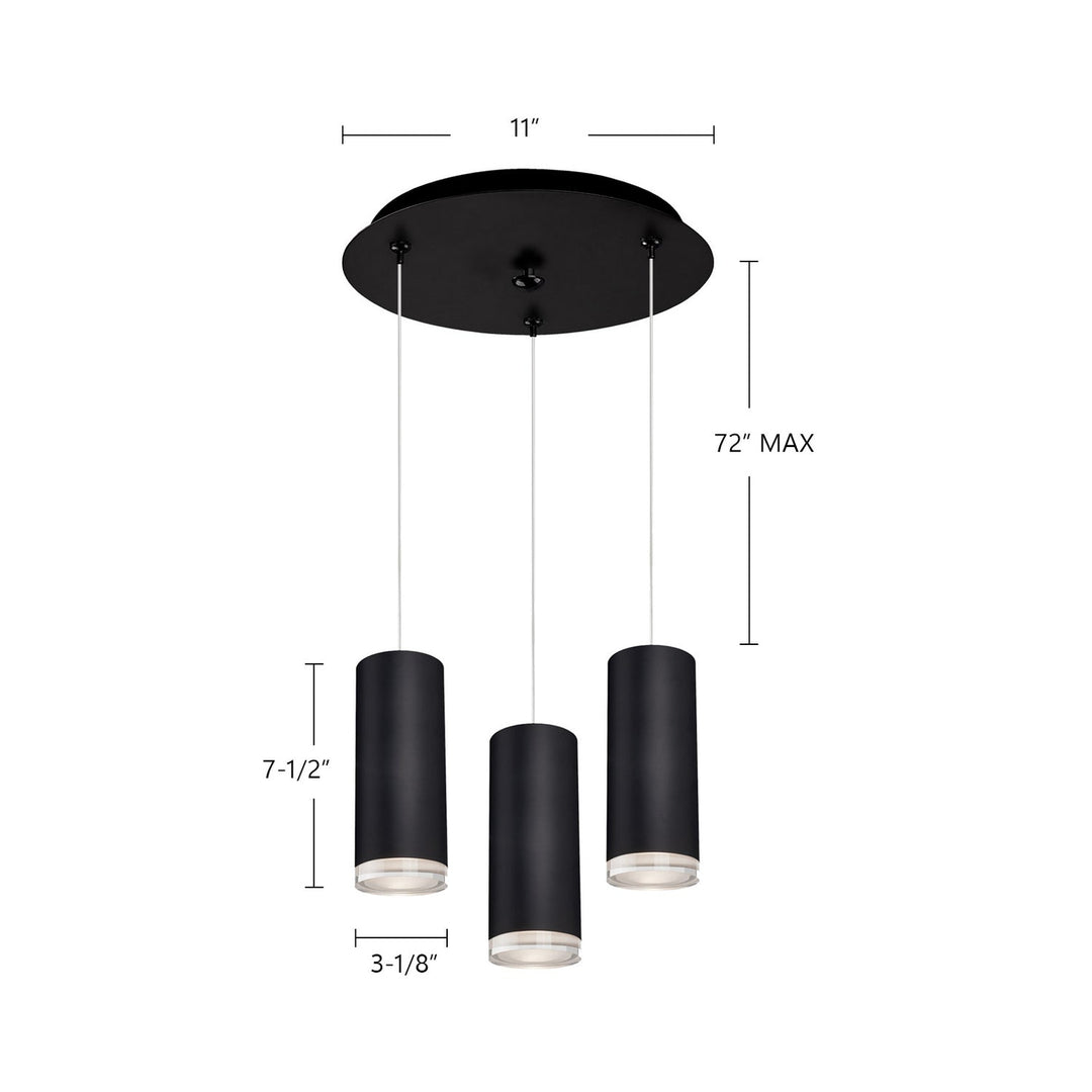 Kuzco Canada - MP401431BK-03 - LED Pendant - Cameo - Black