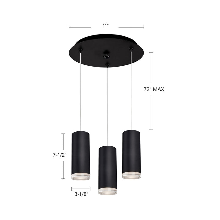 Kuzco Canada - MP401431BK-03 - LED Pendant - Cameo - Black