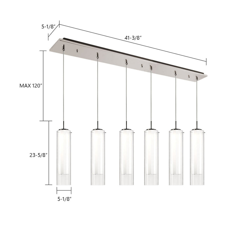 Kuzco Canada - MP41305BN-06 - LED Pendant - Verona - Brushed Nickel