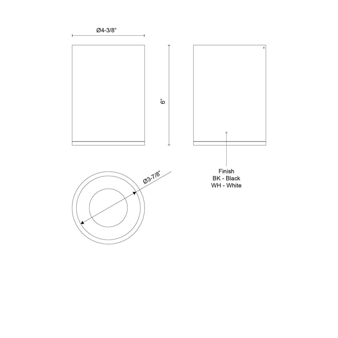 Kuzco Canada - LD4-FM06W18-3036-WH-UNV-010 - LED Flush Mount - Lorna - White