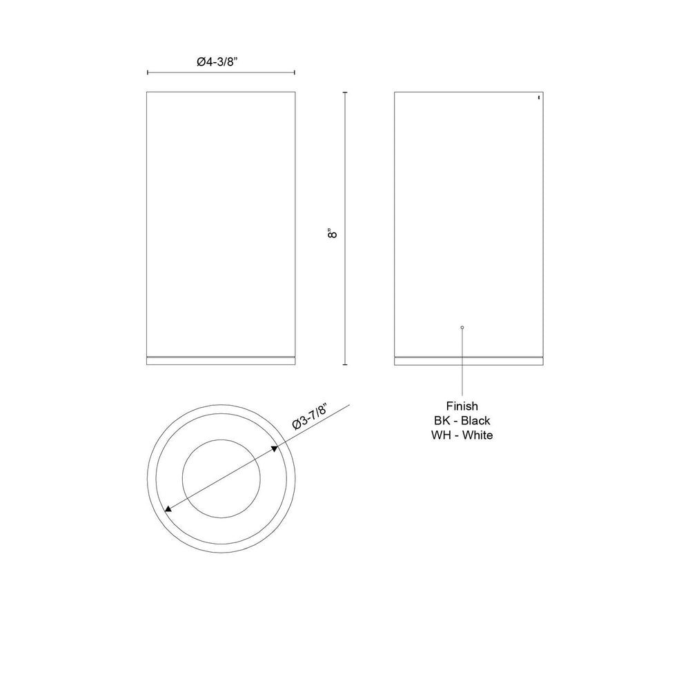Kuzco Canada - LD4-FM08W20-3036-WH-UNV-010 - LED Flush Mount - Lorna - White
