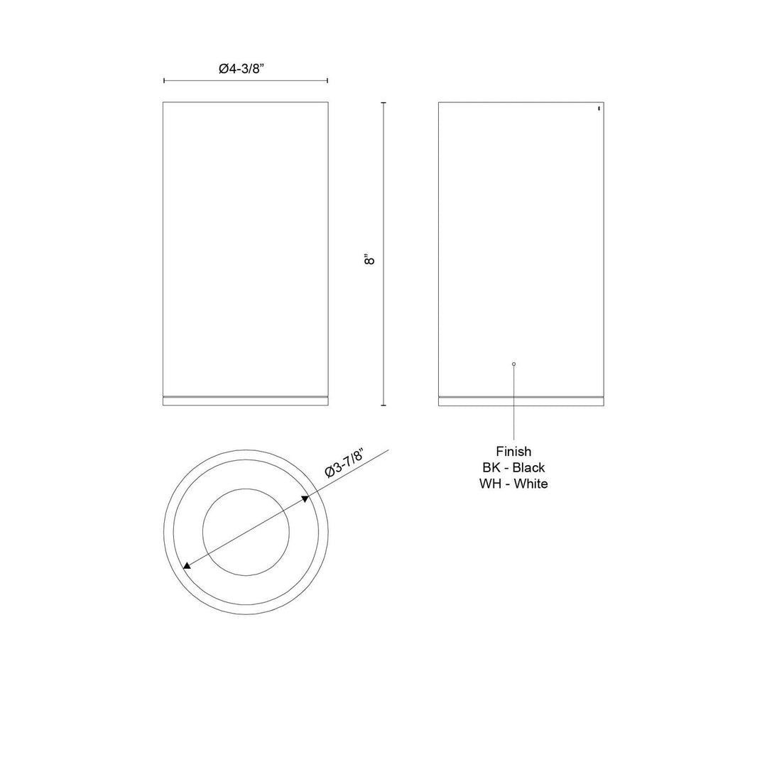 Kuzco Canada - LD4-FM08W20-3036-WH-UNV-010 - LED Flush Mount - Lorna - White