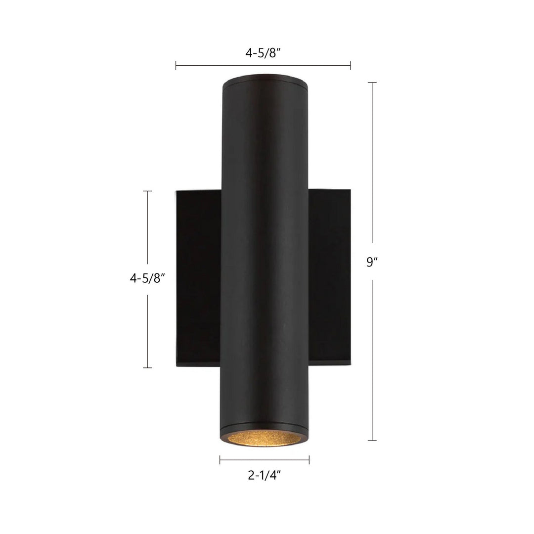 Kuzco Canada - LD2-UD09W14-3036-BK-UNV-010 - LED Wall Sconce - Lorna - Black